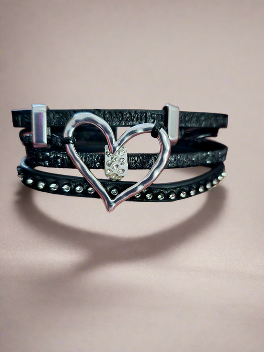 Silver heart bracelet