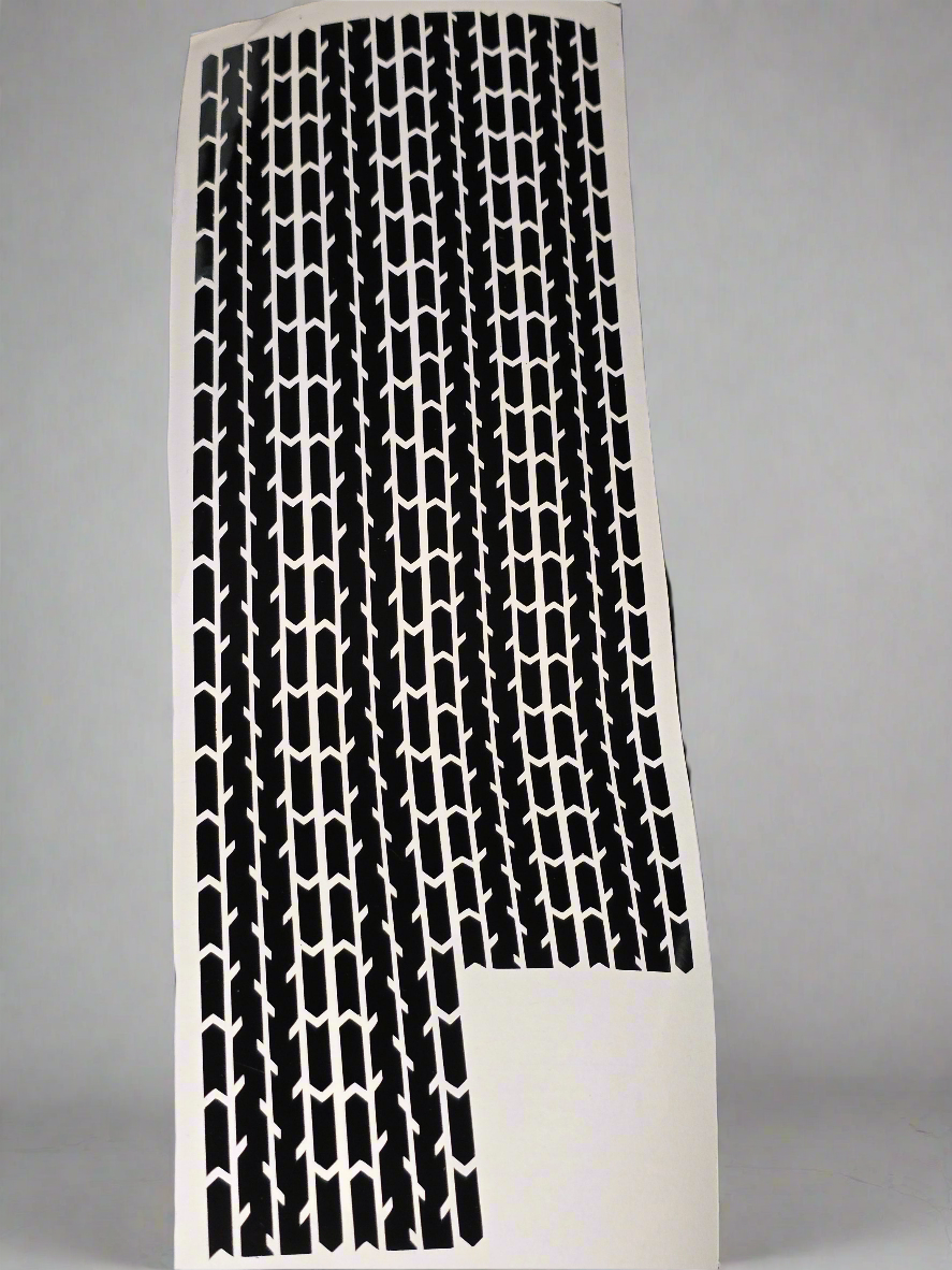 Tire tracks vinyl cut outs