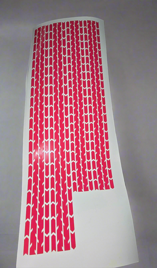 Tire tracks vinyl cut outs