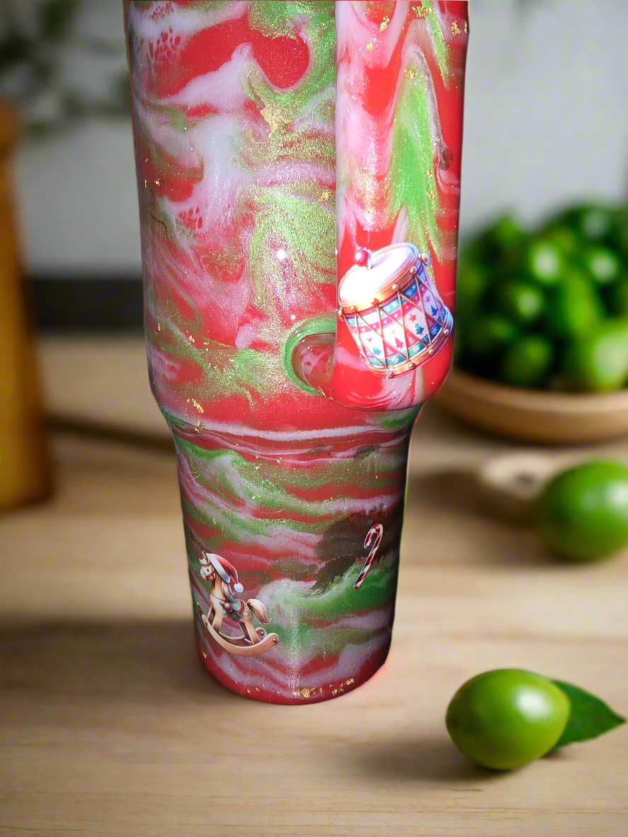 Around the Christmas tree 40 oz tumbler