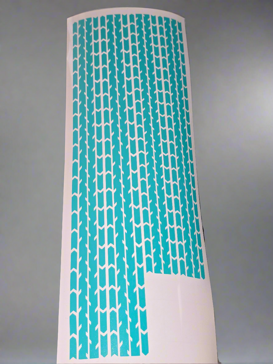 Tire tracks vinyl cut outs