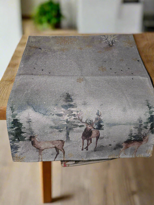 Winter scene table runner