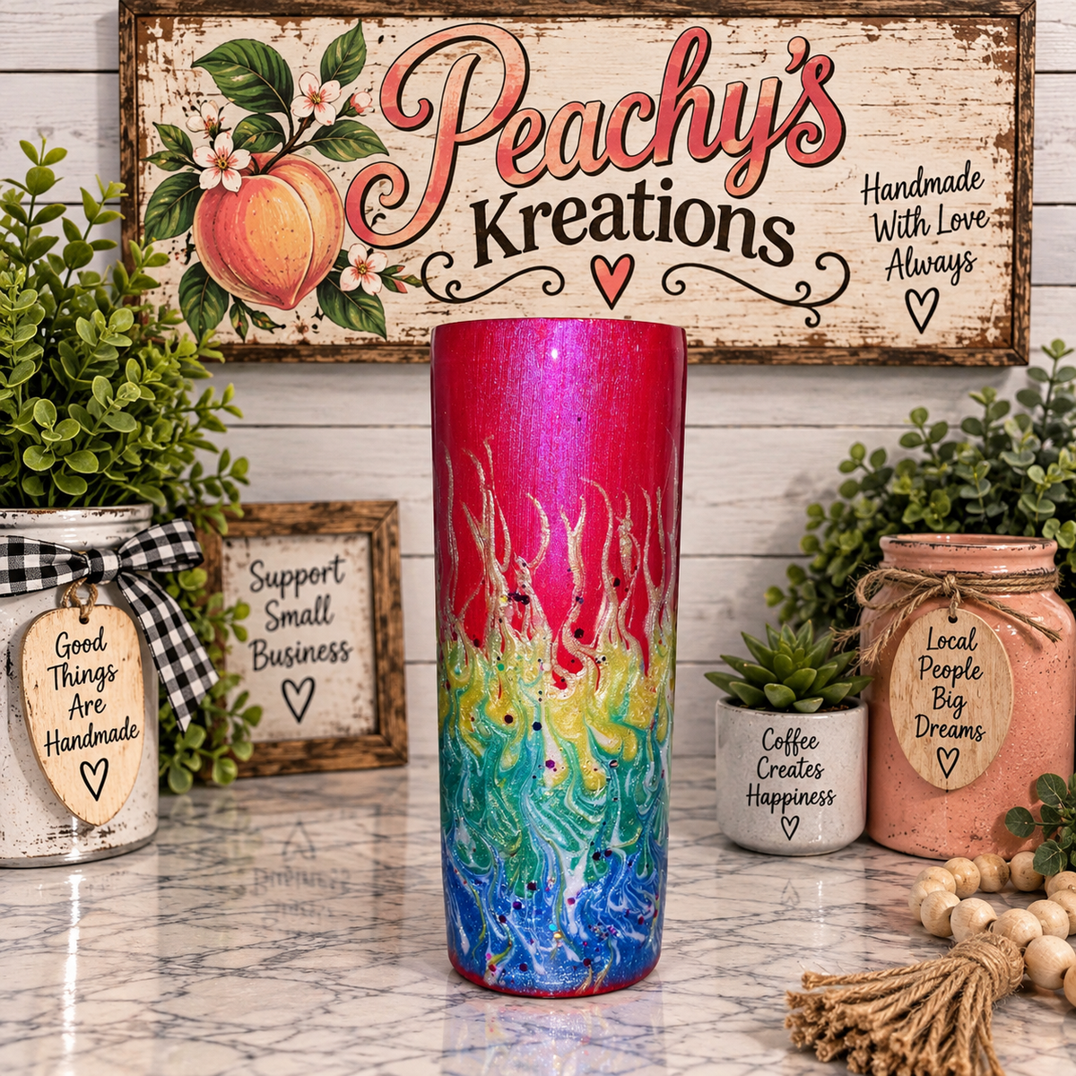 20 oz flame tumbler