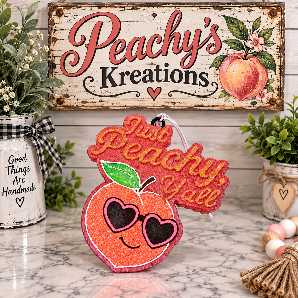 Just Peachy Ya'll car freshie
