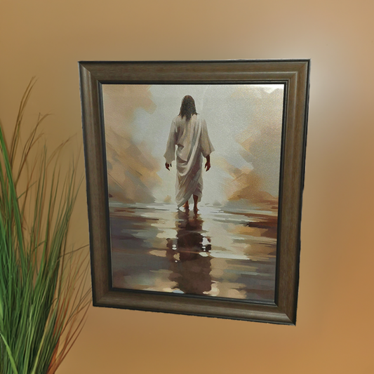 "Walking on Water" framed canvas print