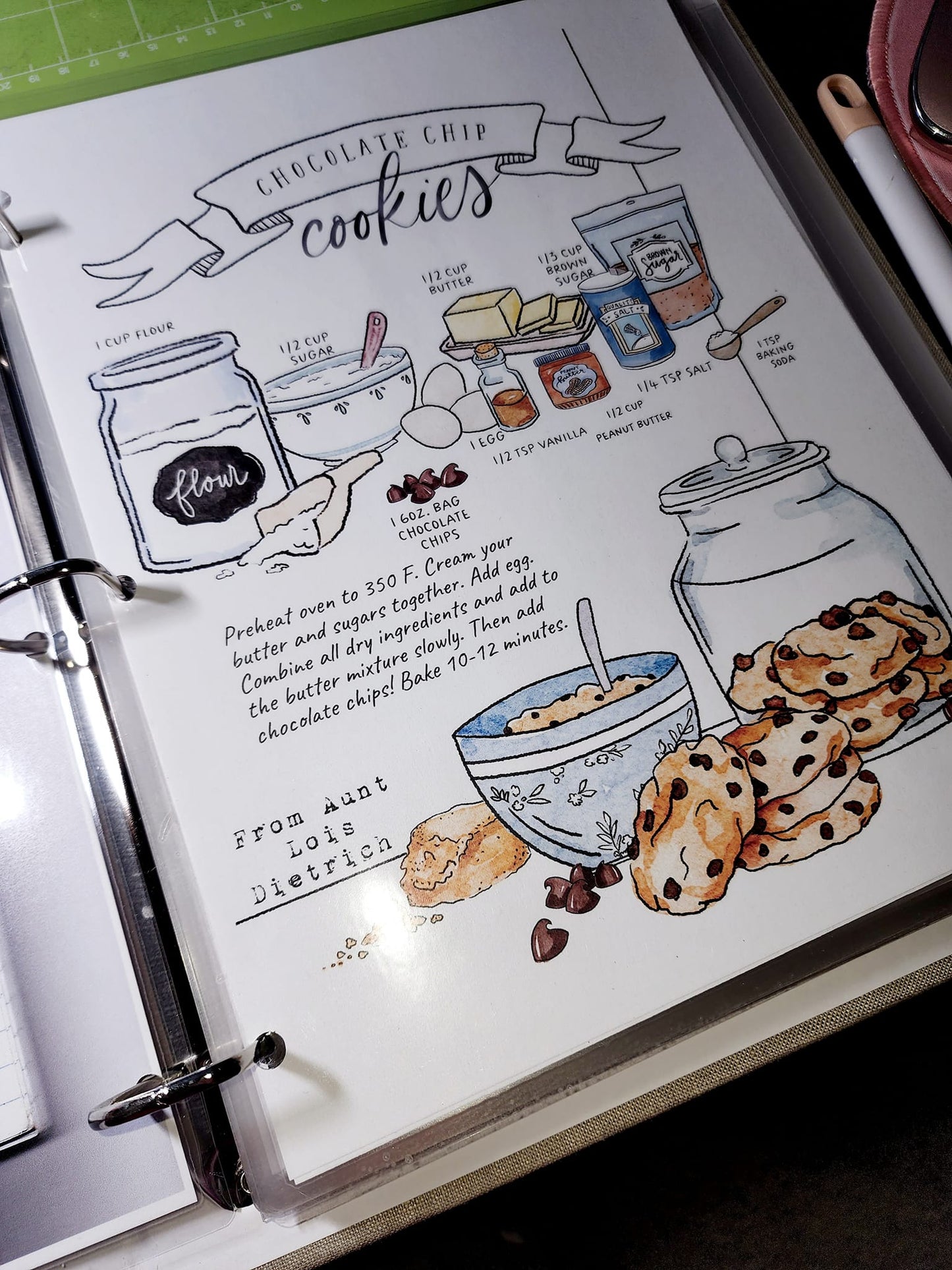 Personalized recipe binder