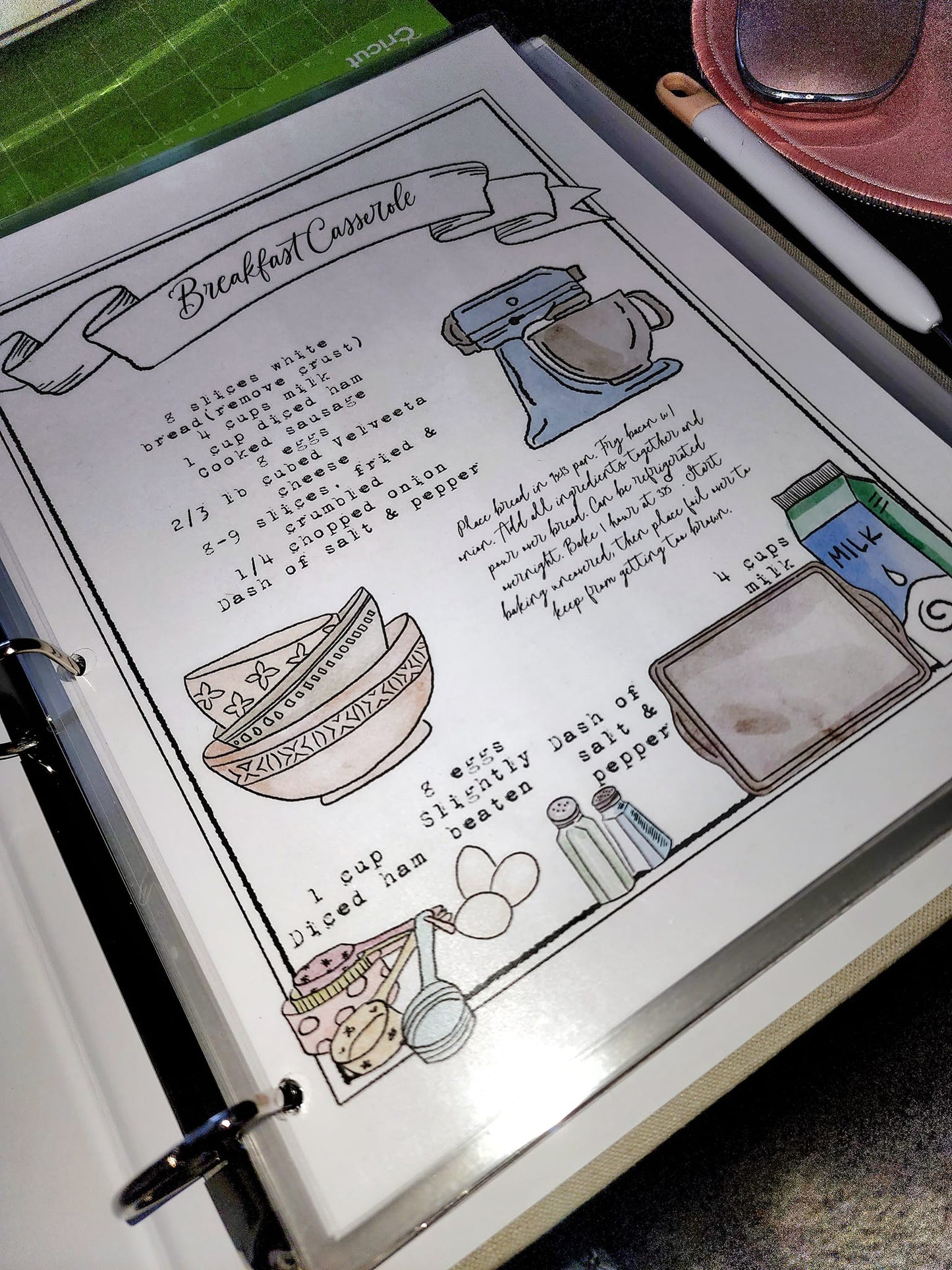 Personalized recipe binder