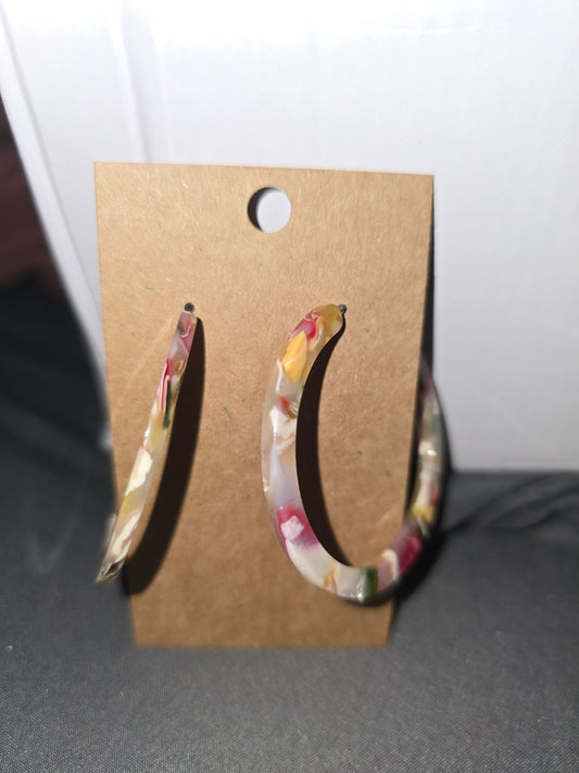 Acrylic hoop earrings