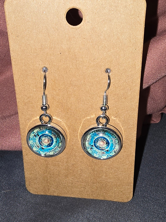 Medallion earrings and bracelet