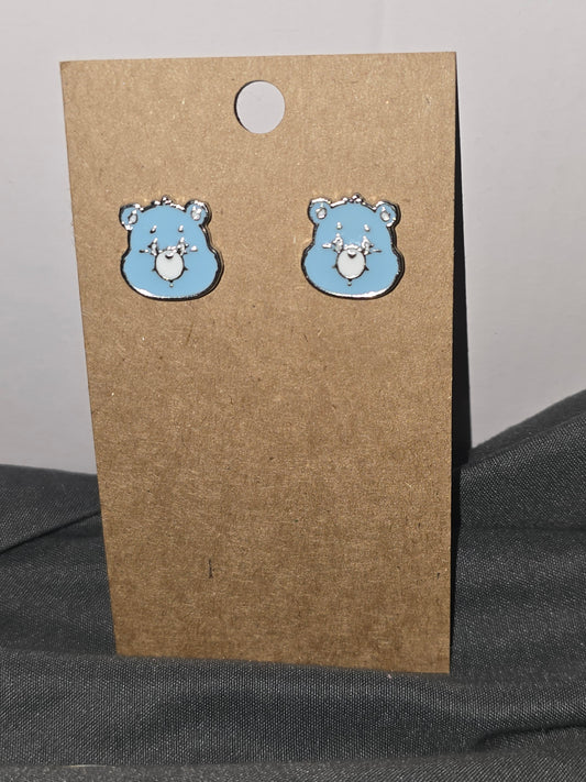 Blue Carebear earrings